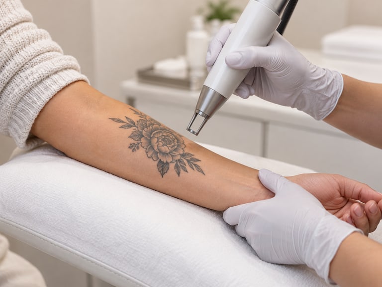 Imagine ilustrativă pentru îndepărtarea tatuajelor